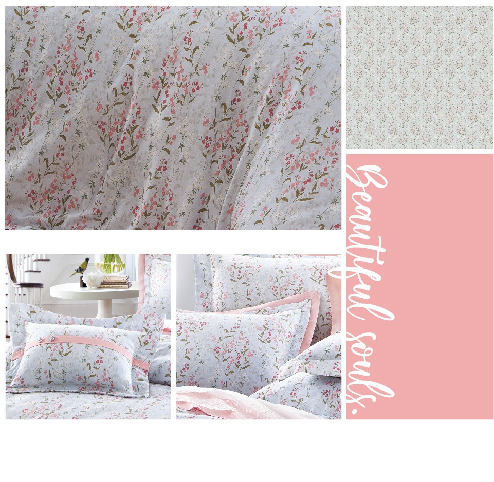 奧斯汀/兩用被床包組/夢幻天絲/02051花田一路