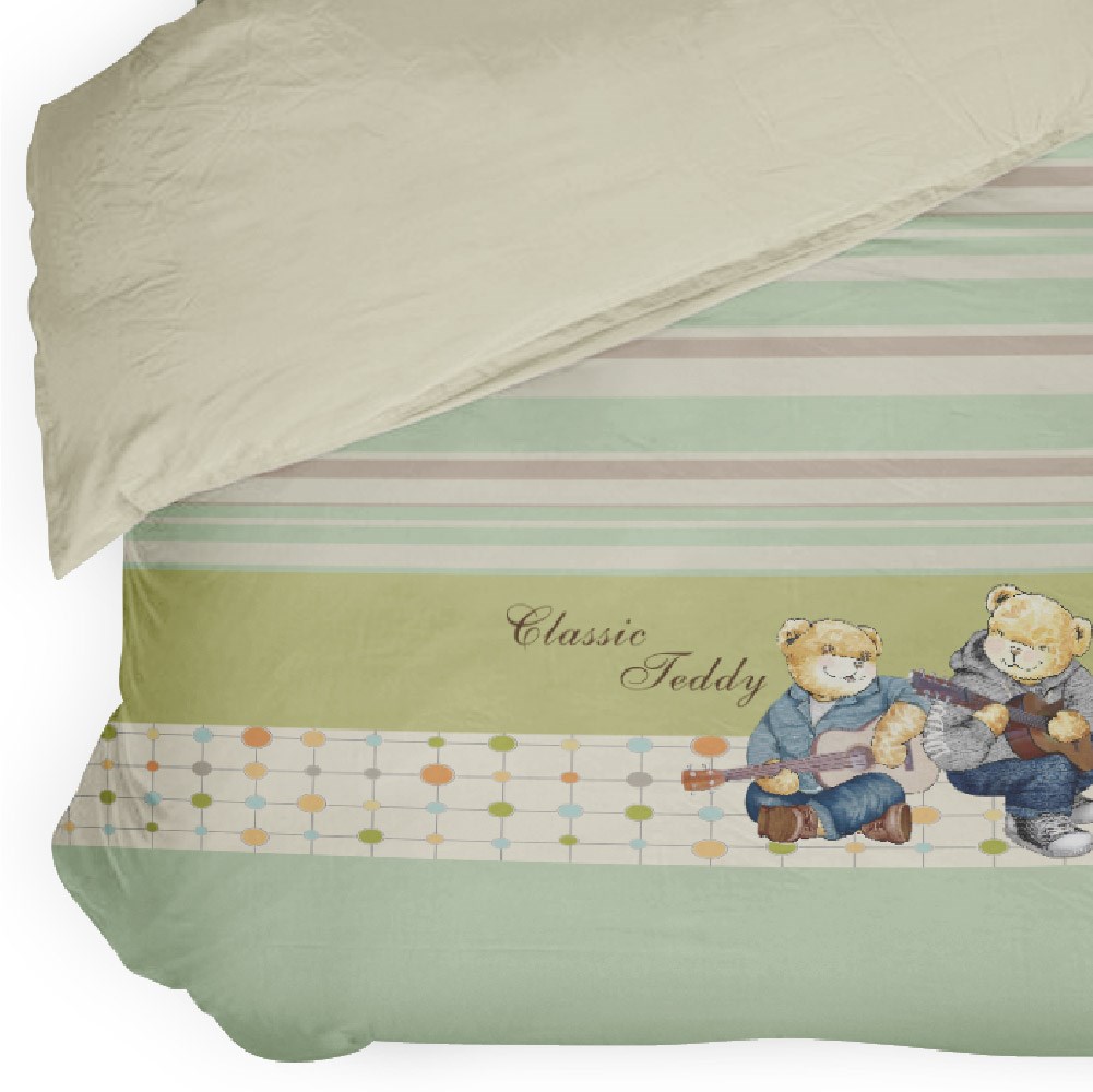 奧斯汀/泰迪兩用被床包組/精梳美國棉/TD019吉他手