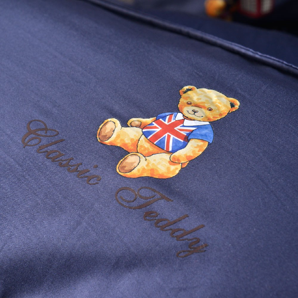 奧斯汀/泰迪兩用被/精梳美國棉/TD001-2遊倫敦(深藍)