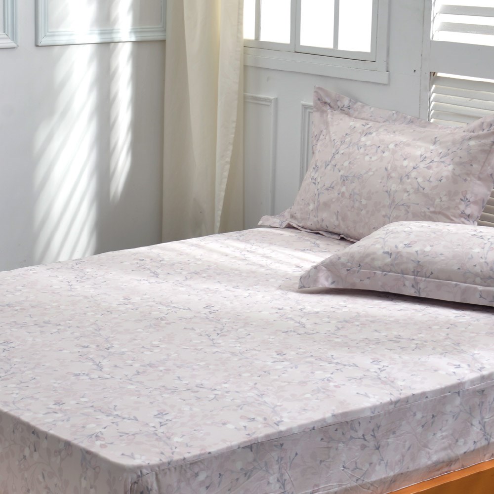 奧斯汀/床包組/100%無異纖精梳純棉/02062夢遊(粉)