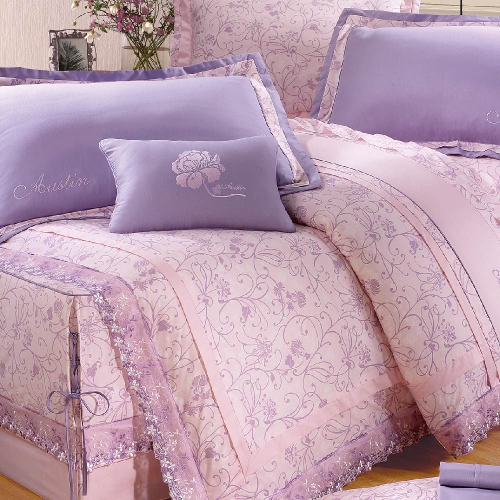 奧斯汀/床包組/100%無異纖精梳純棉/868花香滿庭