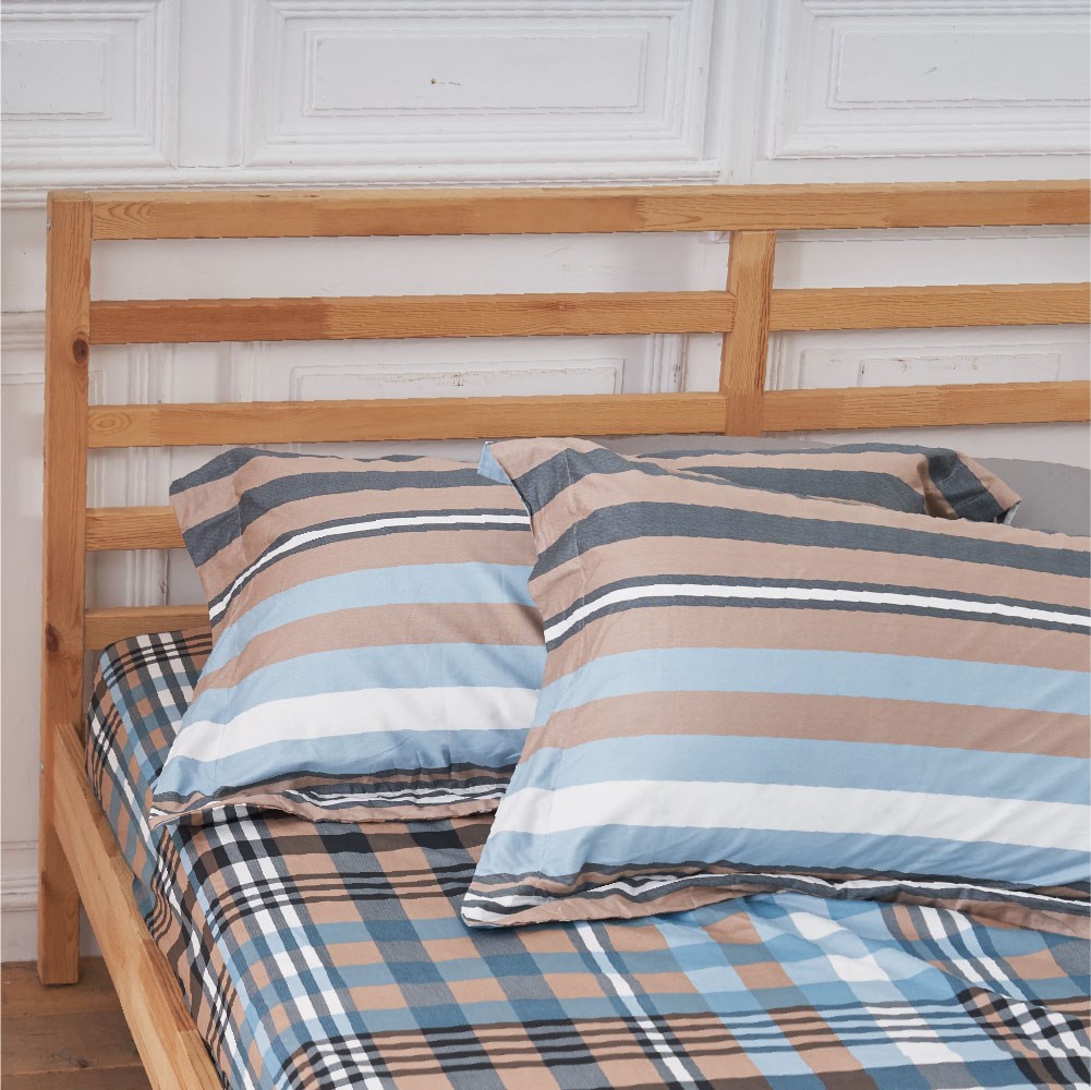 奧斯汀/兩用被床包組/100%無異纖精梳純棉 /1606英倫風情