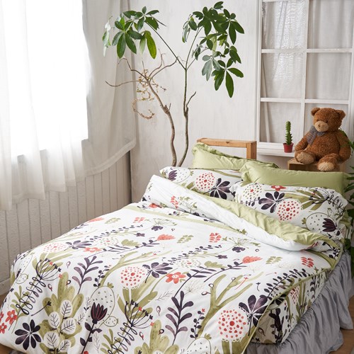 奧斯汀/兩用被床包組/100%無異纖精梳純棉 /1902森林之歌