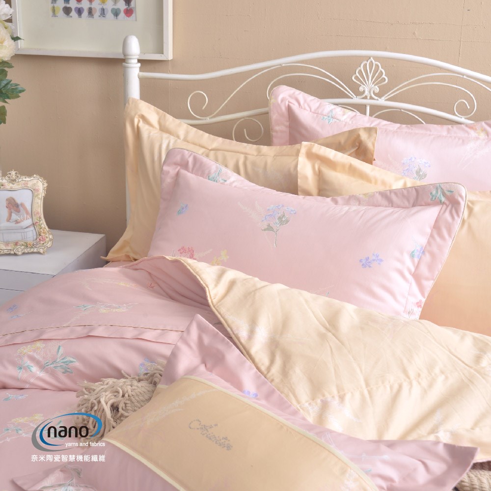 奧斯汀/七件式床罩組/100%無異纖精梳純棉/02011菲麗絲