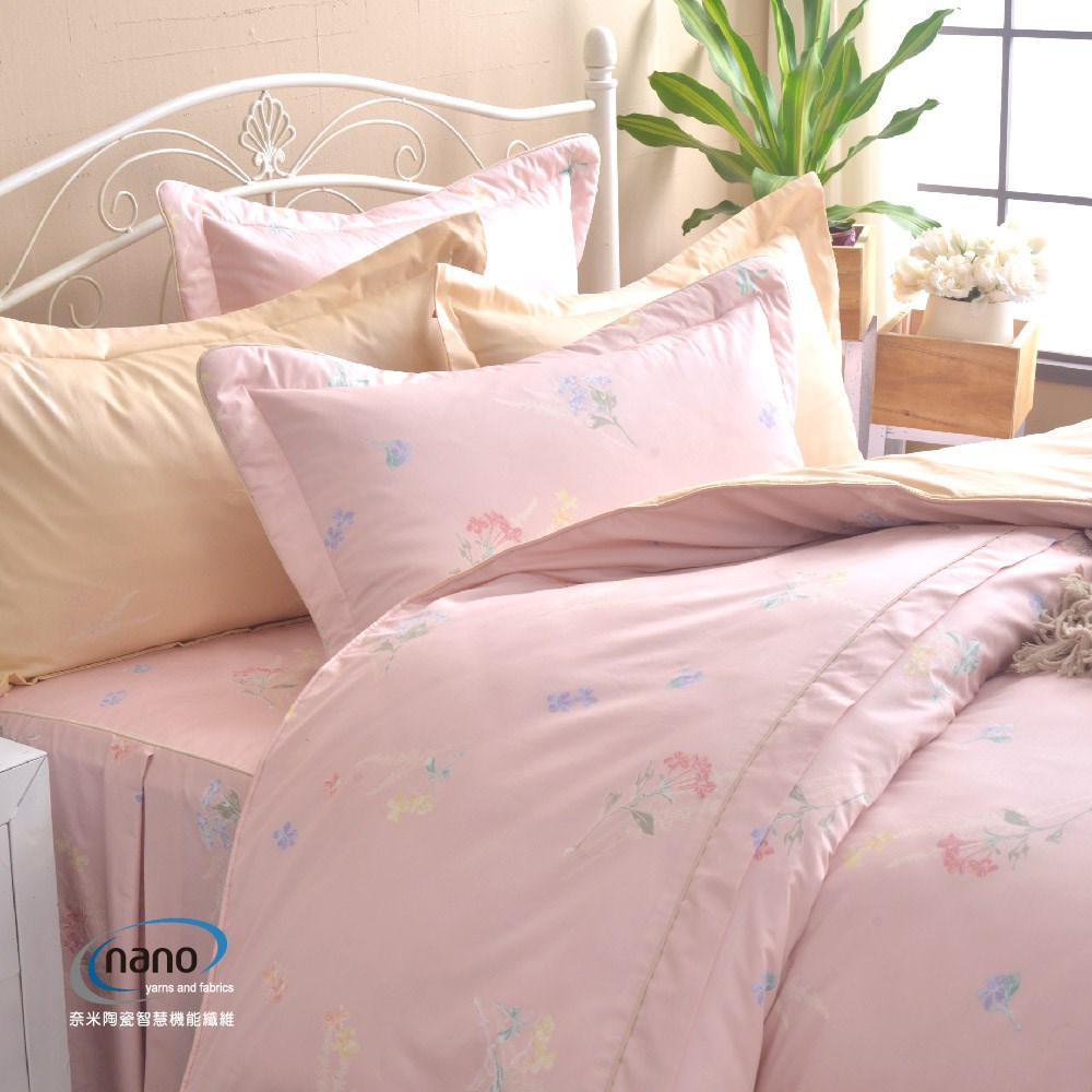 奧斯汀/七件式床罩組/100%無異纖精梳純棉/02011菲麗絲
