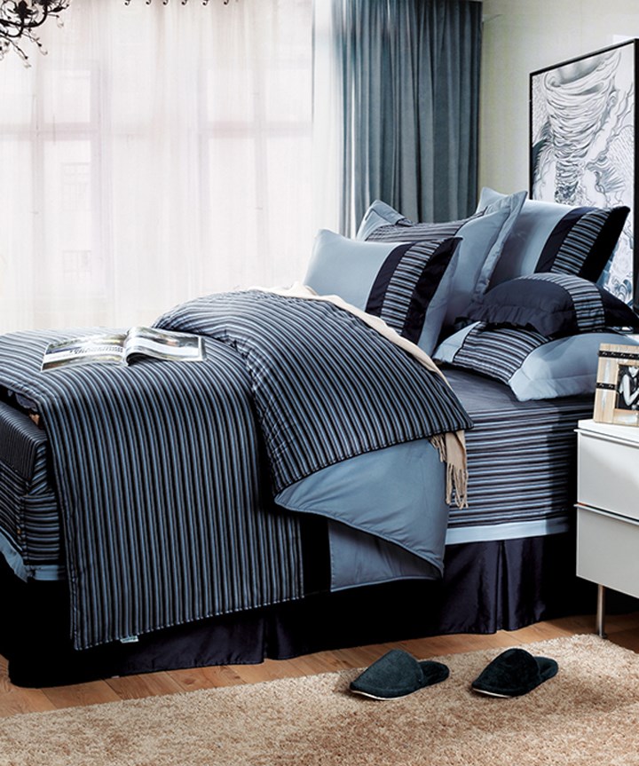 奧斯汀/七件式床罩組/100%無異纖精梳純棉/1437-2簡約時尚