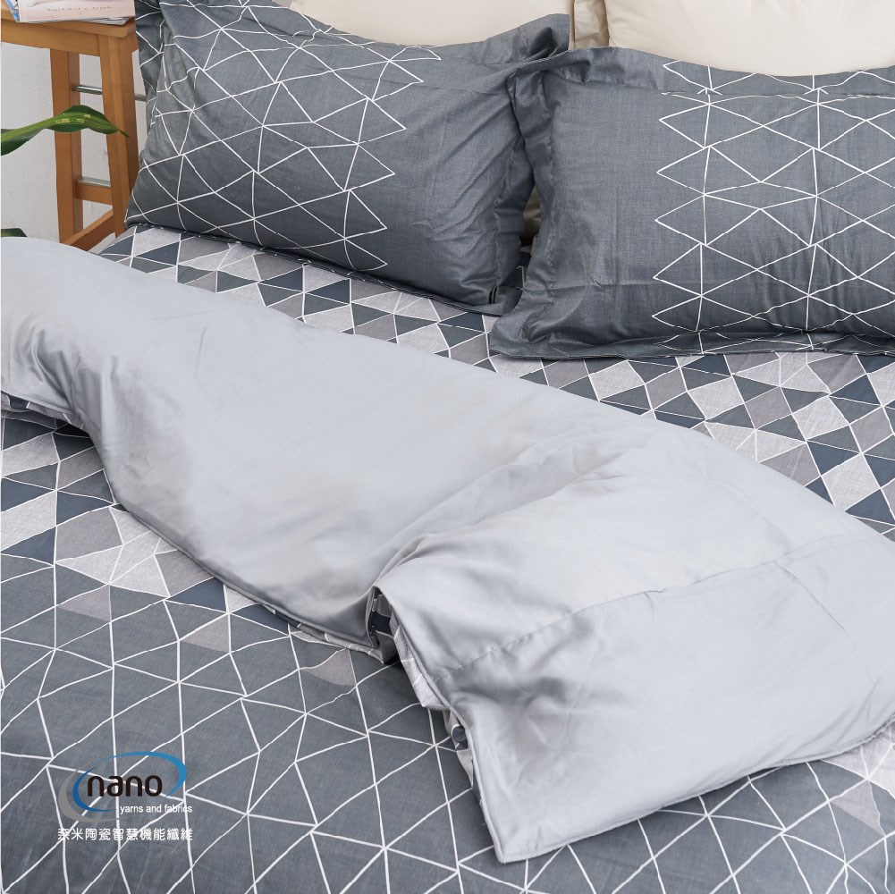 奧斯汀/絲棉二重奏兩用被/100%精梳純棉+頂級天絲/02023迷夢(灰)