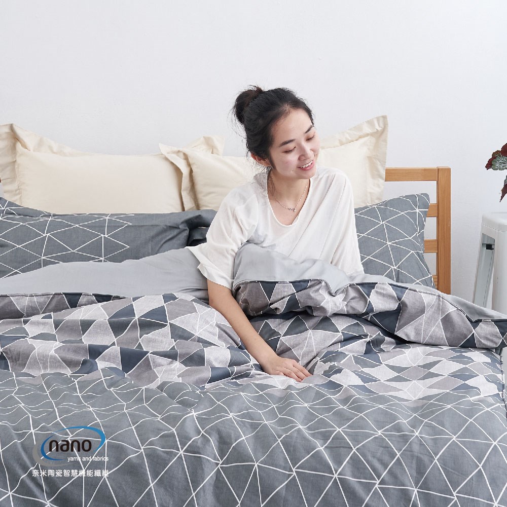 奧斯汀/絲棉二重奏兩用被/100%精梳純棉+頂級天絲/02023迷夢(灰)