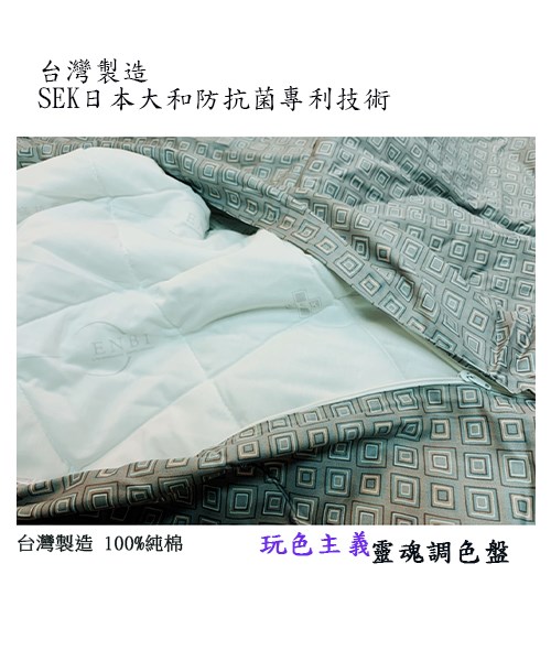 恩比寢飾 | 兩用被床包組 | 印象系列 100%精梳棉 | EN058清調浮線