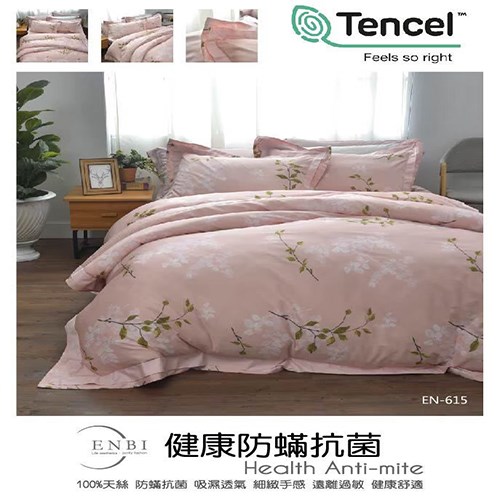 恩比 / 健康防螨抗菌40支天絲系列-EN615兩用被床包組