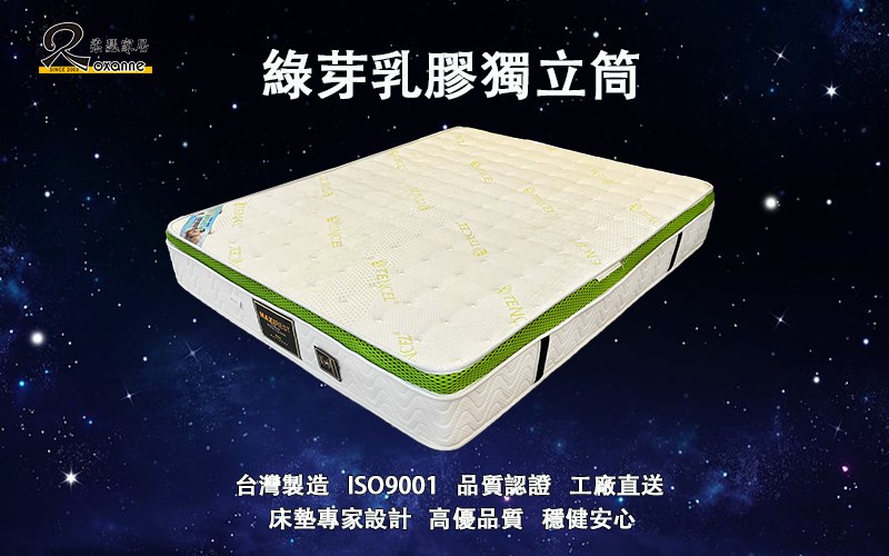 RX品牌-綠芽天絲乳膠獨立筒床墊