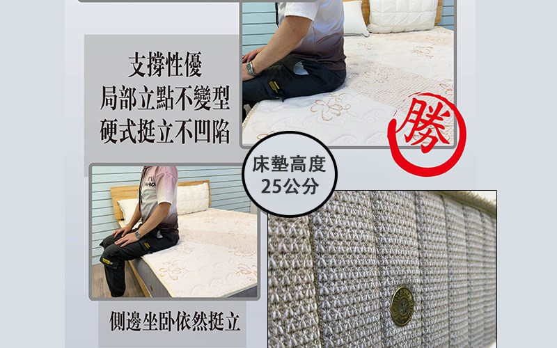 柔瑟家居/RX-貝克爾抗菌硬式獨立筒床墊