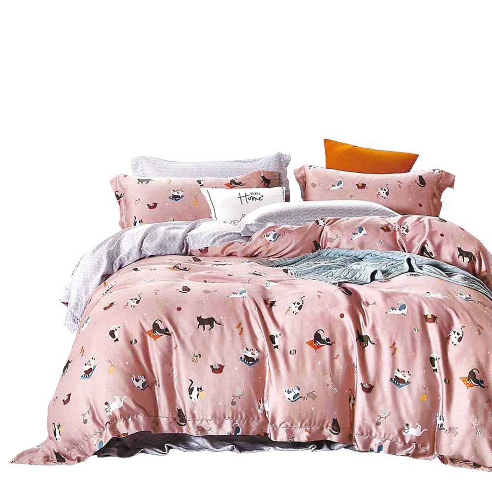 天絲寢具,親膚,兩用被床包組,七件是床罩組