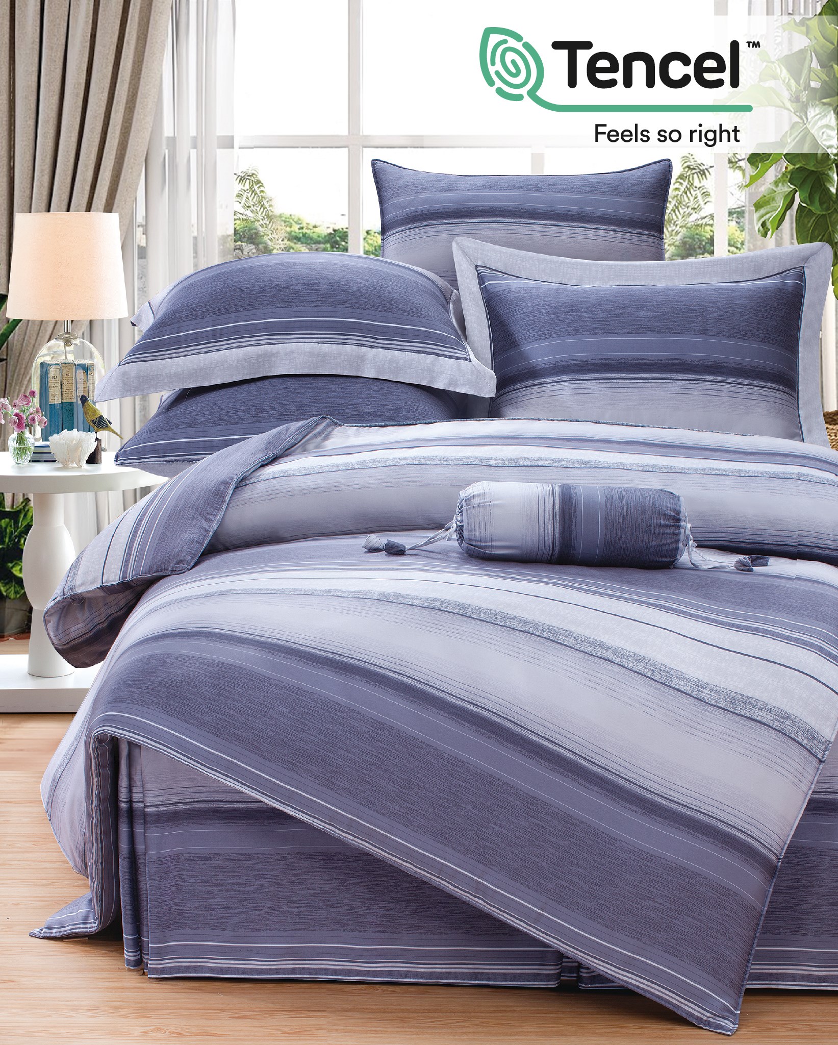 天絲寢具,親膚,兩用被床包組,七件是床罩組