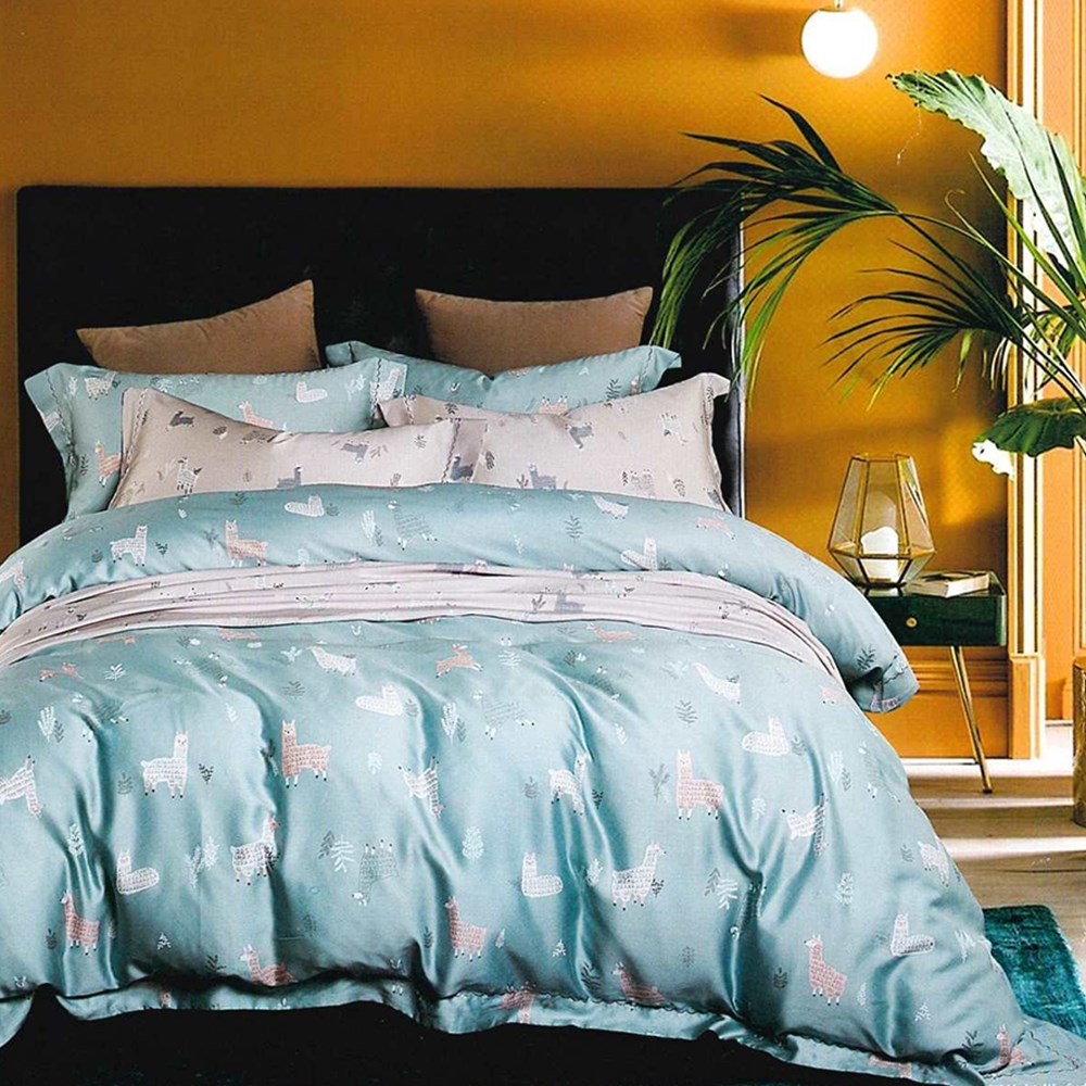 天絲寢具,親膚,兩用被床包組,七件式床罩組