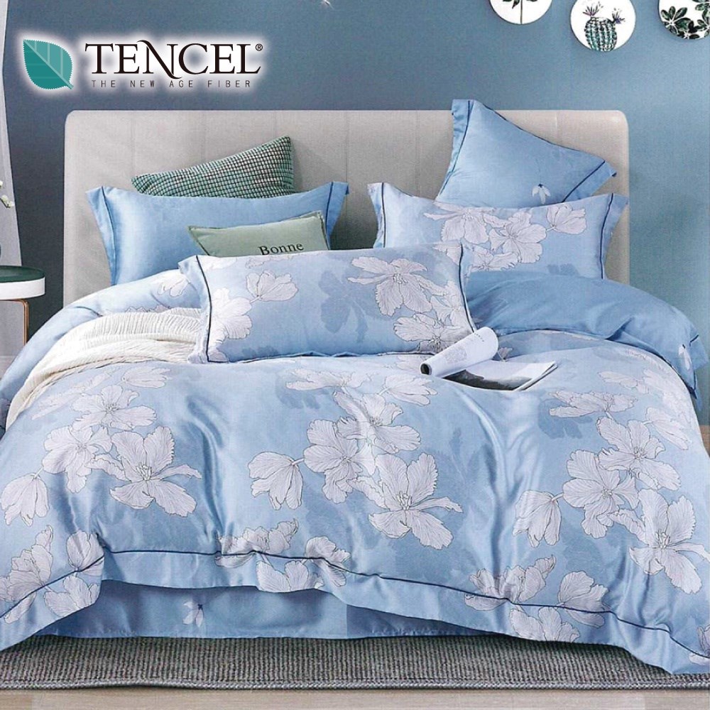 天絲寢具,親膚,兩用被床包組,七件式床罩組