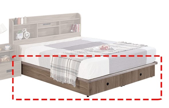 現代簡約收納雙抽床底(雙色可選)