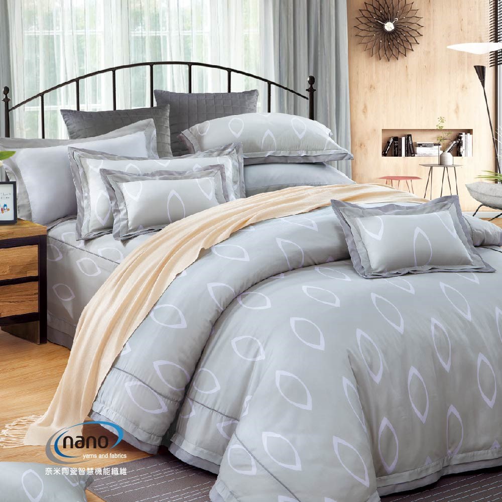 奧斯汀/兩用被床包組/床罩組/床包組/被單/夢幻天絲/2115野性脈動( 紫)