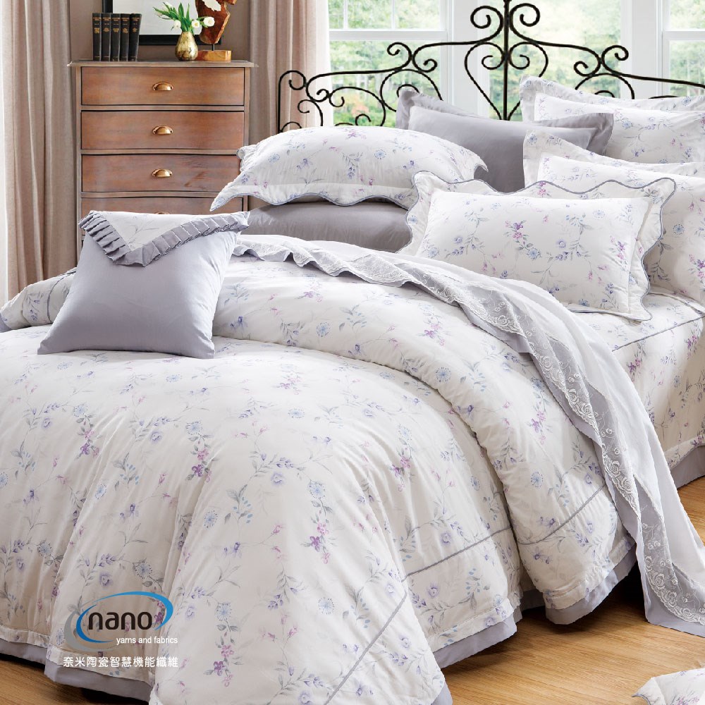 奧斯汀|純粹好棉|2303瓔珞(粉)|床包組|兩用被床包組|床罩組|被單|兩用被|100%無異纖精梳純棉