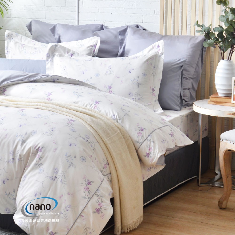 奧斯汀|純粹好棉|2303瓔珞(粉)|床包組|兩用被床包組|床罩組|被單|兩用被|100%無異纖精梳純棉