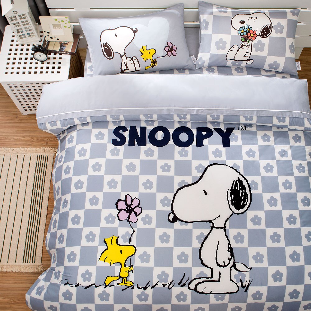 奧斯汀/ SNOOPY /兩用被床包組/床包組/被單/精梳美國棉/SN123