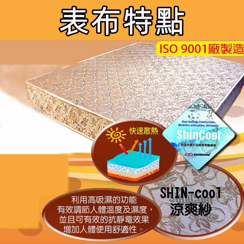 柔瑟家居/RX-安緹涼感紗獨立筒床墊