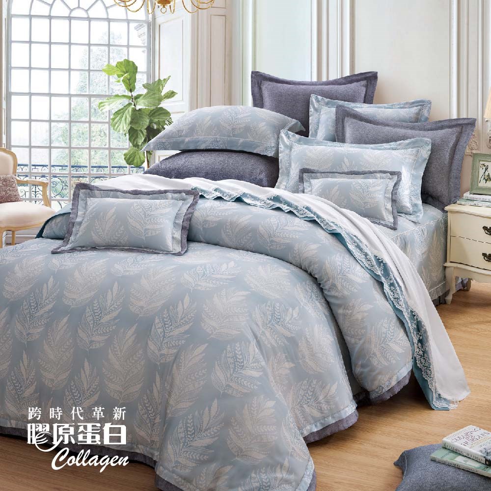 奧斯汀/兩用被床包組/100支天絲膠原蛋白/2346賽納河畔