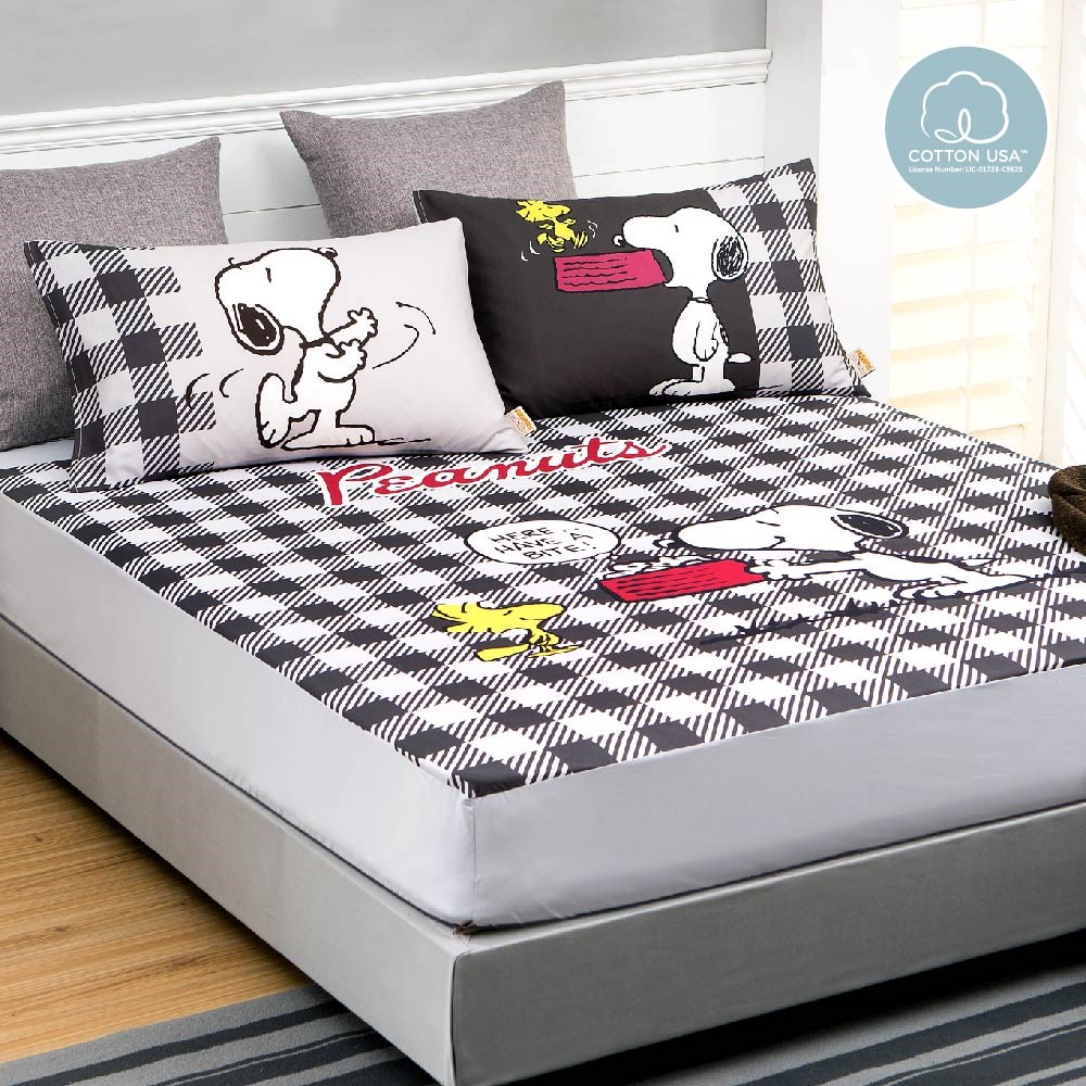 奧斯汀/ SNOOPY /兩用被床包組/床包組/被單/精梳美國棉/SN130交換禮物