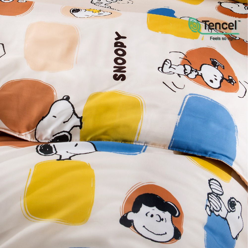 奧斯汀/ SNOOPY兩用被床包組/200織天絲/SN135大藝術家
