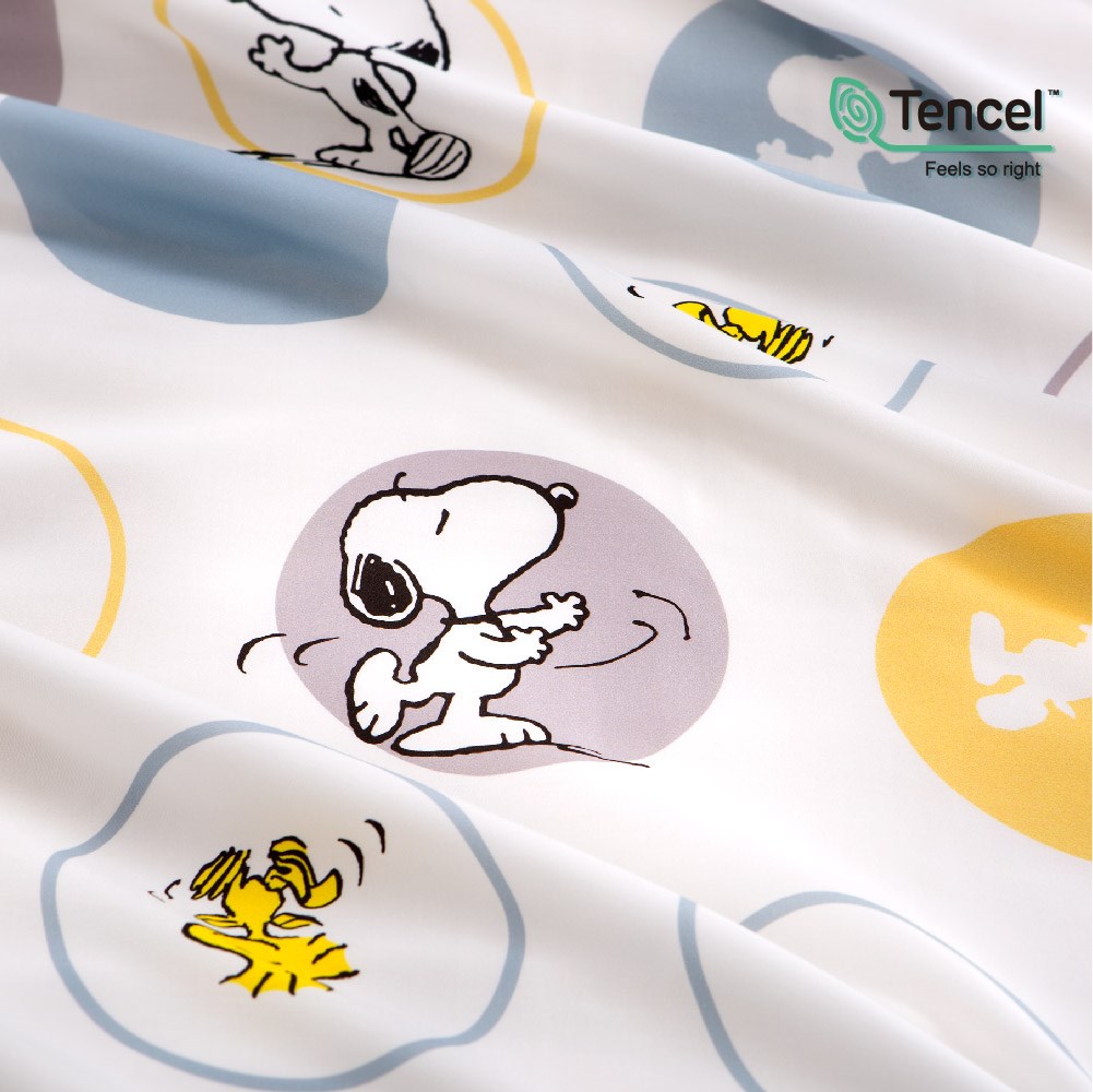 奧斯汀SNOOPY/床包組/薄被單/兩用被床包組/300織天絲/SN140可愛家人