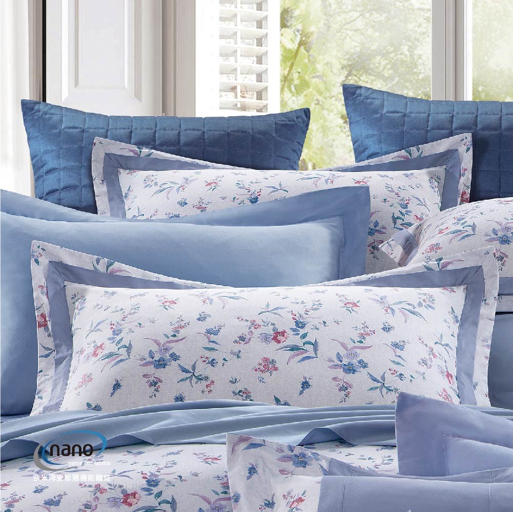 兩用被床包組/床罩組/床包組/被單 /天絲+無異纖純棉二合一/2210花仙子(藍)