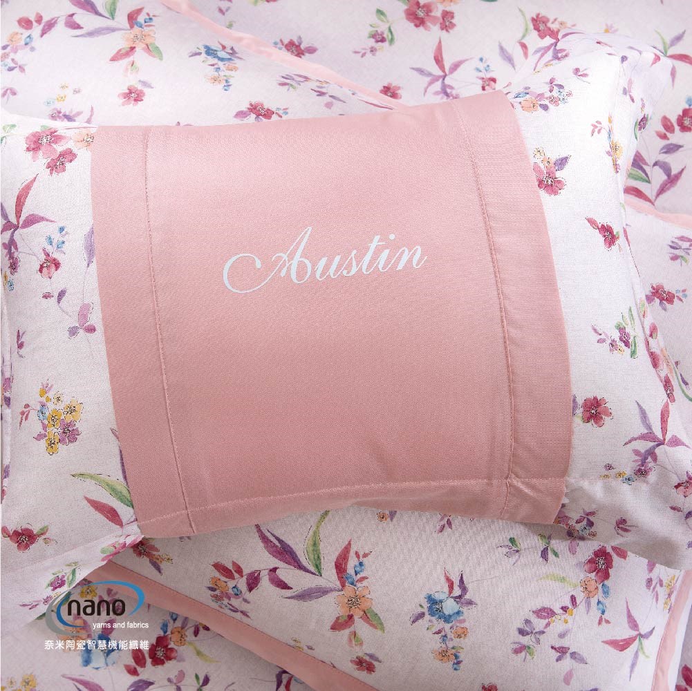 兩用被床包組/床罩組/床包組/被單 /天絲+無異纖純棉二合一/2209花仙子(粉)