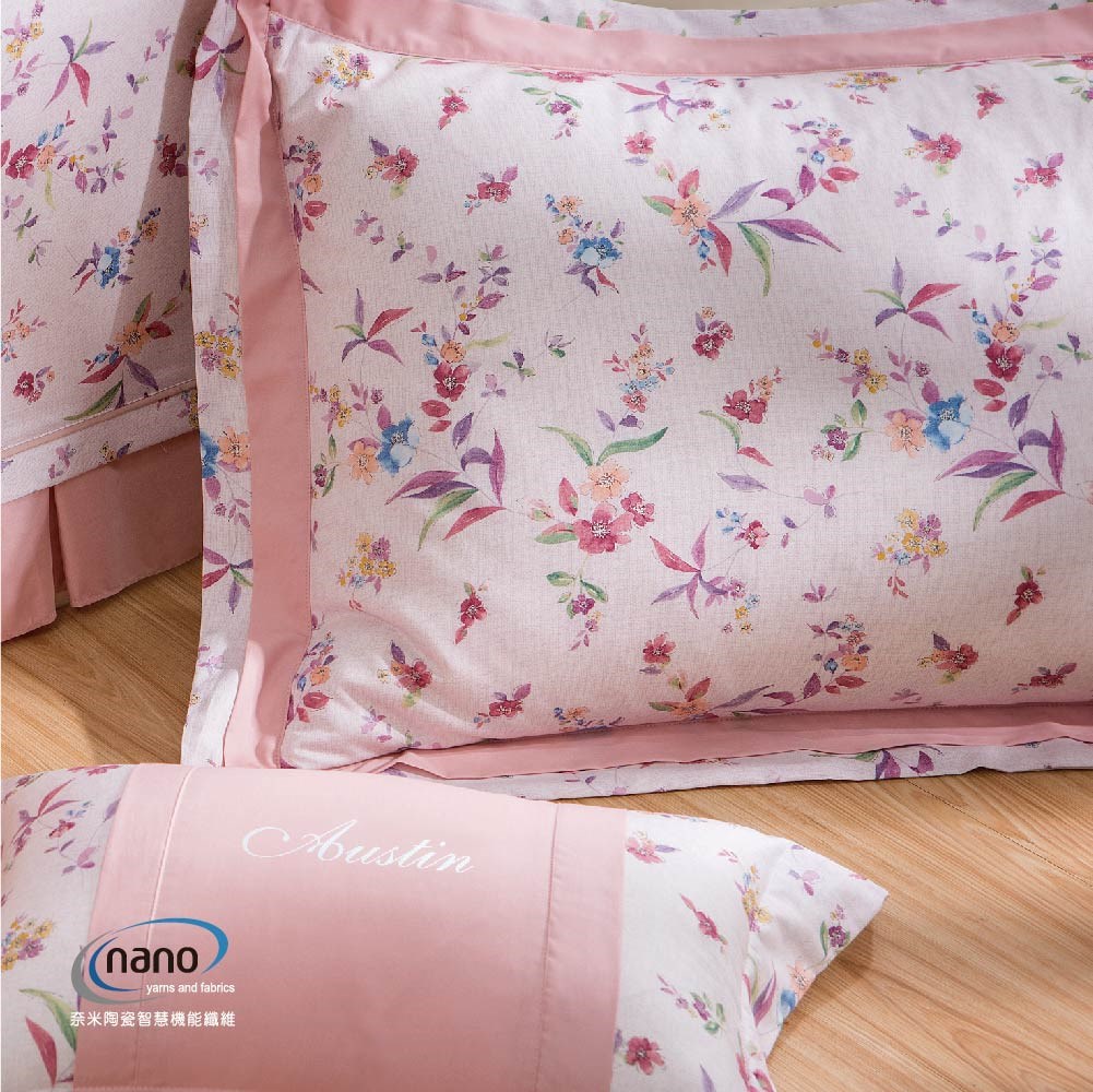 兩用被床包組/床罩組/床包組/被單 /天絲+無異纖純棉二合一/2209花仙子(粉)