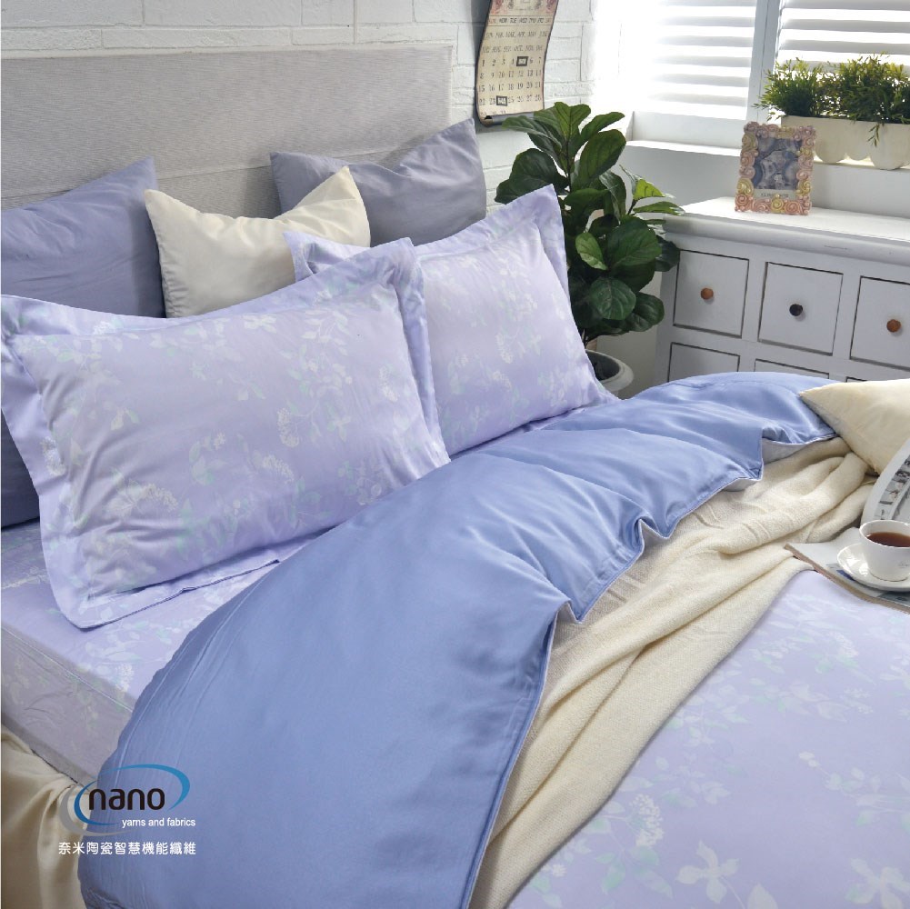 兩用被床包組/床罩組/床包組/被單 /天絲+無異纖純棉二合一/2108柔依 