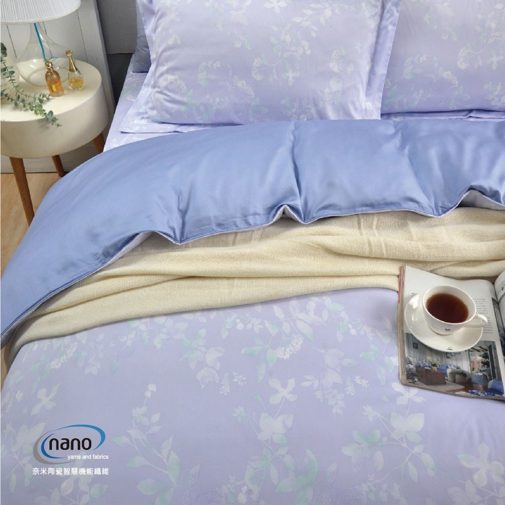 兩用被床包組/床罩組/床包組/被單 /天絲+無異纖純棉二合一/2108柔依 