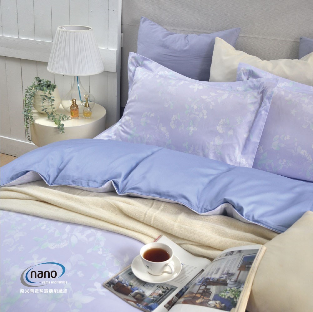 兩用被床包組/床罩組/床包組/被單 /天絲+無異纖純棉二合一/2108柔依 