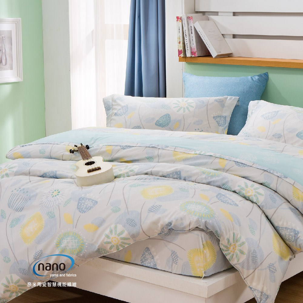 純粹好棉100%無異纖精梳純棉/2223克柔伊|床包組|兩用被床包組|床罩組