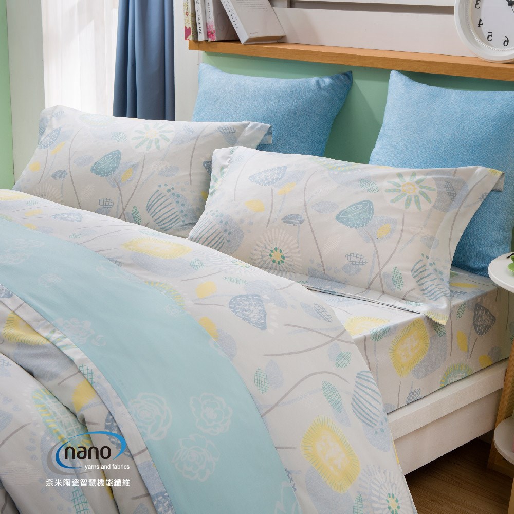 純粹好棉100%無異纖精梳純棉/2223克柔伊|床包組|兩用被床包組|床罩組