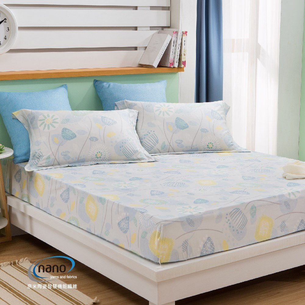 純粹好棉100%無異纖精梳純棉/2223克柔伊|床包組|兩用被床包組|床罩組