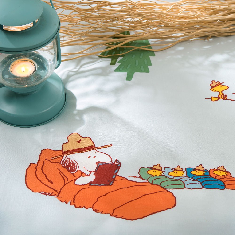 奧斯汀/兩用被床包組/床包組/被單/無異纖精梳美國棉/SN109露營趣(綠)