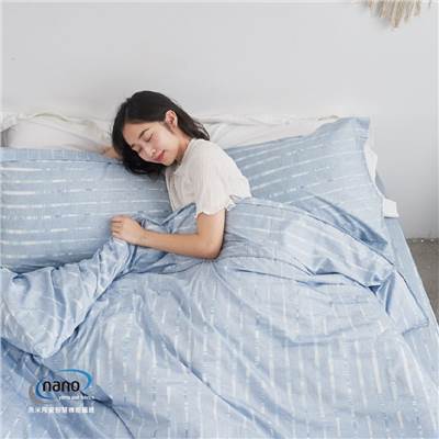 奧斯汀/兩用被床包組/100%無異纖精梳純棉 /1903-2瓦爾羅(藍)