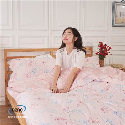 奧斯汀-純粹好棉100%無異纖精梳純棉 /1913花雰/兩用被床包組 