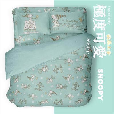 奧斯汀/兩用被床包組/床包組/被單/無異纖精梳美國棉/SN98聖誕快樂